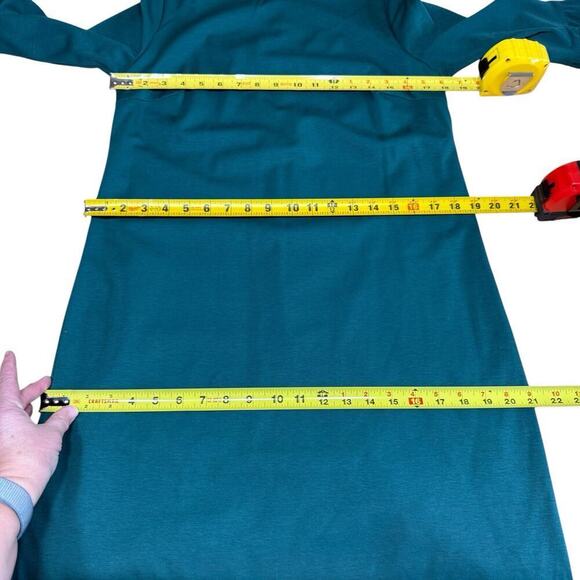 Boden Lavinia Ponte Knit Dress 10P Dark Green Bell Sleeves Classic Career Church - Picture 6 of 8